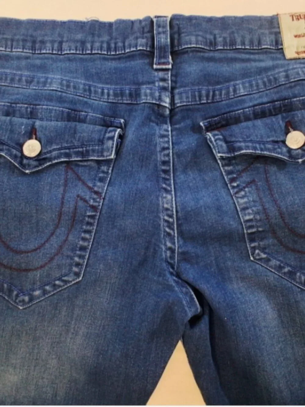 True Religion Jeans Mens 40(fits 42x34) Geno Relaxed Slim SN Flap Pockets